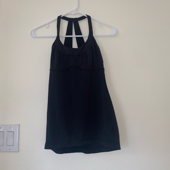 lululemon athletica Tops - Lululemon Black Shelf Bra Tank Top